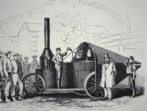 Le canon à vapeur Winans, capturé aux Confédérés pendant la guerre civile américaine, mai 1861 (lithographie) - American School