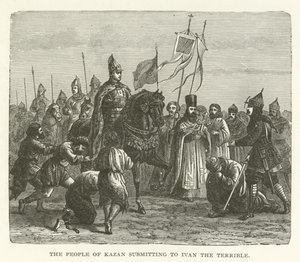 Le peuple de Kazan se soumet à Ivan le Terrible - American School