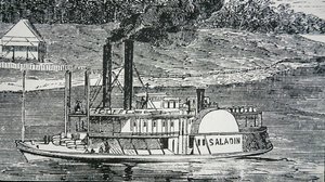 Le bateau à roues latérales 