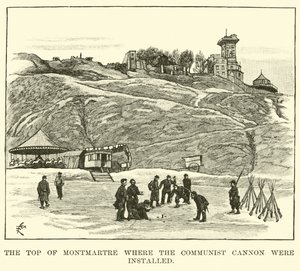 Le sommet de Montmartre où les canons communistes étaient installés - American School