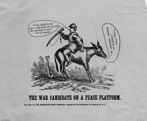 Le candidat de guerre sur une plateforme de paix - American School