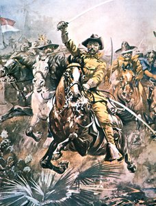 Theodore Roosevelt menant les 