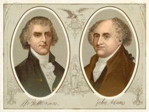 Thomas Jefferson, John Adams - American School