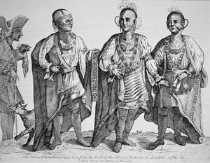 Trois chefs Cherokee américains - American School