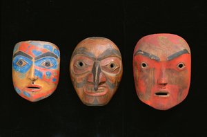 Trois masques de chaman - American School