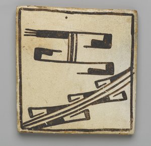 Carreau, fabriqué à Mesa, Arizona par le peuple Hopi - American School