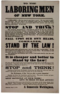 Aux travailleurs de New York, 18 juillet 1863 - American School