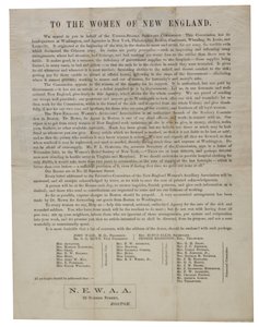 Aux femmes de la Nouvelle-Angleterre (lettre circulaire), vers 1862-1865 - American School