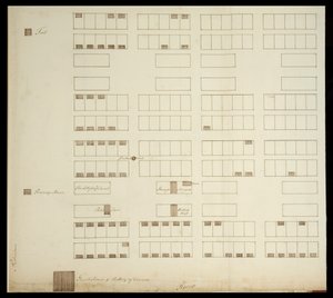 Plan de la ville de Savannah, vers 1733 - American School
