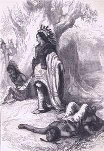 Uncas et Miantonomoh (1643), illustration de l