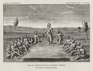 Utilisation des ceintures de wampum dans le conseil indien - American School