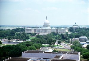 Vue du Capitole des États-Unis et du National Mall - American School