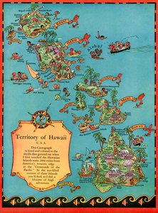 Carte touristique vintage d