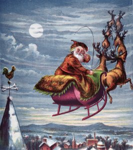 Visite de Saint-Nicolas, illustration de Aunt Louisa