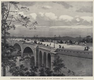 Pont de Washington sur la rivière Harlem à la cent soixante-douzième rue - American School