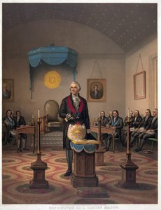 Washington en tant que Maître Maçon, pub. 1870 - American School