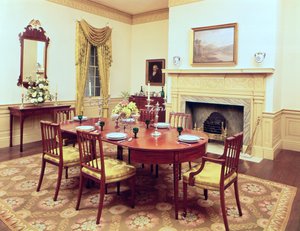 Salle à manger de White Hall, près de Charleston, Caroline du Sud, 1818 - American School