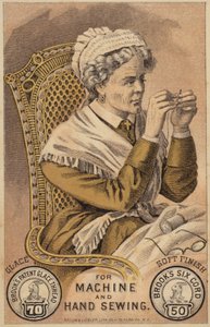 Femme enfilant une aiguille - American School