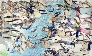 Bataille de Little Bighorn, Montana, USA, 25-26 juin 1876 vers 1900 - Amos Bad Heart Buffalo