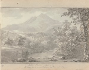 Vues en Angleterre, Écosse et Pays de Galles : Entre Llanrwst et Capel Cerrig, La montagne est Moel Shiabod, La rivière est Lligwy