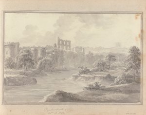 Vues en Angleterre, Écosse et Pays de Galles : Château de Chepstow, 15 octobre 1802 - Amos Green