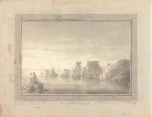 Vues en Angleterre, Écosse et Pays de Galles : Ruines du château de Dunbar, HG/Tour en Écosse - Amos Green