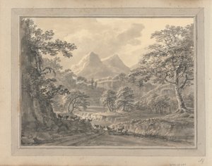 Vues en Angleterre, Écosse et Pays de Galles ; Tour en Écosse : Paysage montagneux avec chèvres - Amos Green