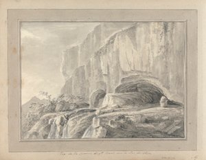 Vues en Angleterre, Écosse et Pays de Galles : Vue de la caverne de St. Beat, sur le lac de Thun - Amos Green