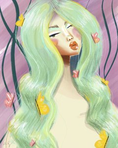 Cheveux verts éthérés - Amy Straley