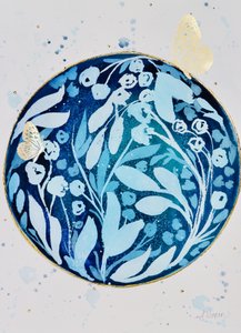 Jardin bleu Papillon doré - Amy Tieman