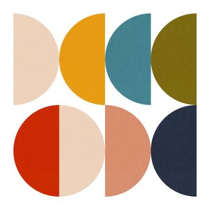Jeu de couleurs géométrique du milieu du siècle - Ana Rut Bre