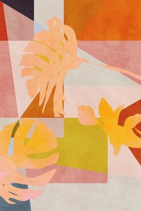 Feuilles géométriques de style Bauhaus organique - Ana Rut Bre