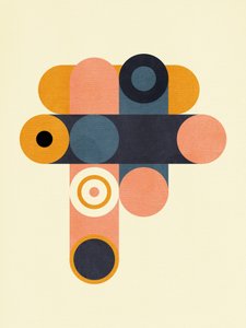 Rainbow Plus Shapes  Bleu moutarde 8 - Ana Rut Bre