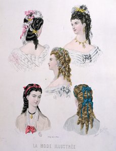 Coiffures avec rubans, illustration de 