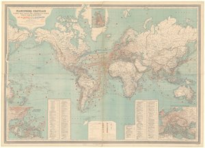 Carte mondiale des vapeurs et électriques - Anatole Châtelain