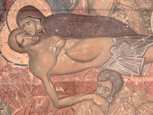 La Mise au tombeau du Christ, vers 1380 - Ancient Russian frescos