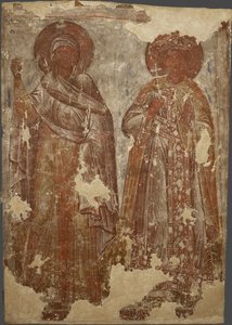 Les saints martyrs, 14ème siècle - Ancient Russian frescos