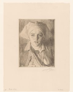 Portrait de Gulli - Anders Leonard Zorn (signed by artist)