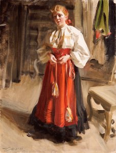 Fille en costume d