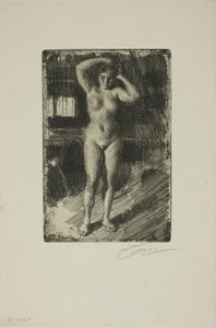 Anna se coiffant - Anders Leonard Zorn