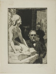 Pontus Fürstenberg et sa femme (debout près de la "Grenouille" de Hasselberg) - Anders Zorn