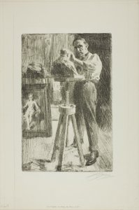 Prince Paul Troubetzkoy I (en pied) - Anders Leonard Zorn