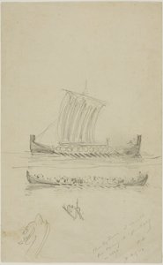 Croquis du voilier du capitaine Anderson - Anders Zorn