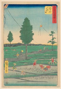 Fukuroi : Célèbres cerfs-volants de Totomi de la série 53 Stations de Tokaido - Ando Hiroshige