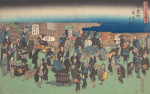 Junkei machi Yomise no Zu - Ando Hiroshige