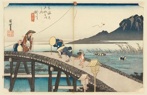 Kakegawa, Mont Akiha, dans Les Cinquante-Trois Stations de la Route Tokaido (Tokaido Gojusan Tsugi-no Uchi) - Ando Hiroshige
