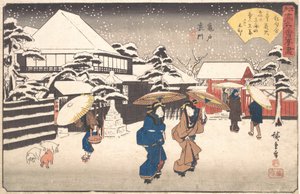 Kameido Uramon Tama-ya, vers 1840 - Ando Hiroshige