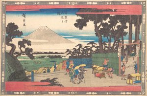 Meguro Gionin Zaka - Ando Hiroshige