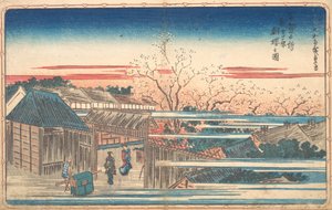 Cerises du matin à Yoshiwara - Ando Hiroshige