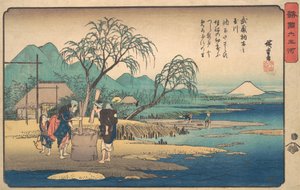 Musashi: Chofu no Tamagawa, vers 1833 - Ando Hiroshige